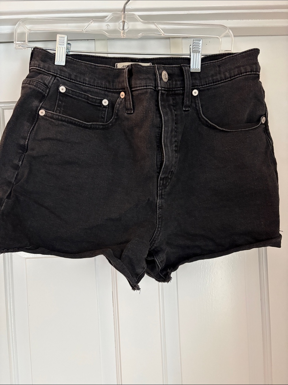 Madewell Black High-Rise Jean Shorts